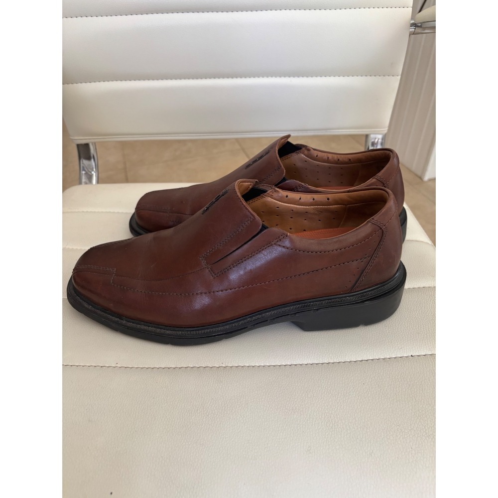 Clarks Unstructured 1825 Brown Leather Slip On Loafers Mens 9.5 XW‎ 26087743